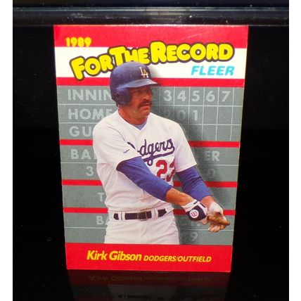 FLEER 1989 KIRK GIBSON FOR THE RECORD BASEBALL CARD #4 OF 6