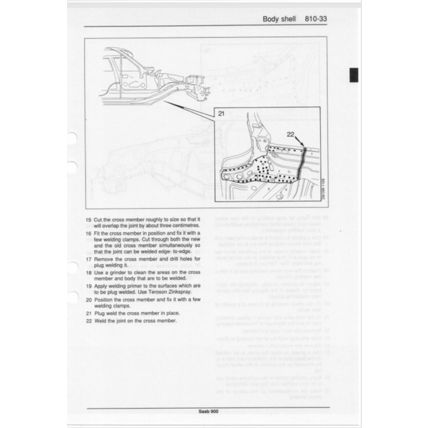Saab 900 Body Repairs Workshop Manual 1993 199321149 PDF
