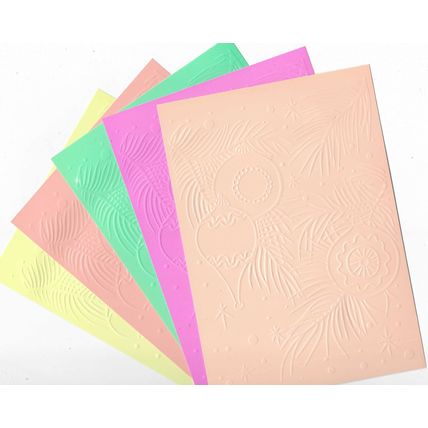 5"x7" Embossed Paper. 10 Sheets. Christmas Baubles (30). Cardmaking Crafts