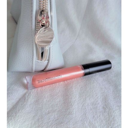BareMinerals Moxie Plumping Lip gloss Leading Lady 4.5 ml + Make up Bag