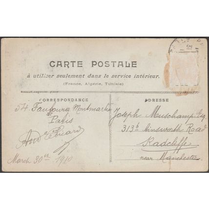 Canot Automobile, Rue de l'Université, Paris Inonde, 1910 - Taride CPA
