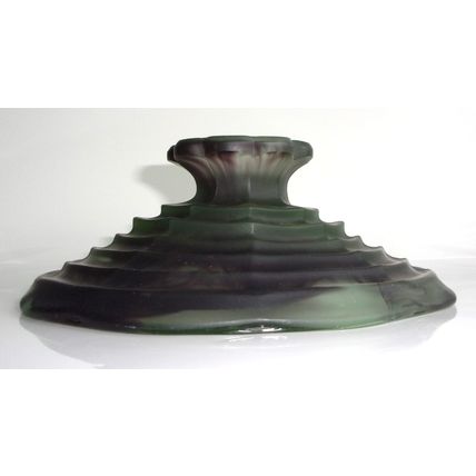 German Art Deco 'Oralit' Cloud Glass 'Edith' Bowl Walther & Sohne.