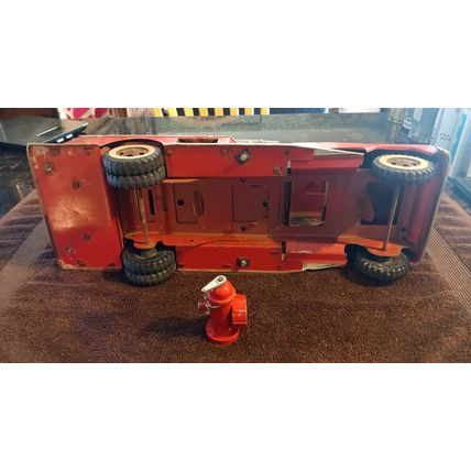 Old Vintage Press Steel 1959 Tonka # 5 Fire Truck 95% Complete Great Condition