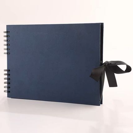 Woodside Home Living Ribbon Tie Scrap Book Style Photo Album 29cm x 21.5cm - Den