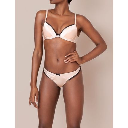 AGENT PROVOCATEUR Nude/Black Felinda Thong Size AP 4 BNWT (RARE & COLLECTABLE)