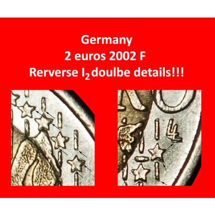 Ⰶ PHALLIC 2002-2006: GERMANY ★ 2 EUROS 2002F DOUBLE STARS ★LOW START★NO RESERVE
