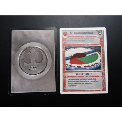 Star Wars 1995 Premiere Decipher CCG W/B Card Don`t Underestimate Our Chances LS