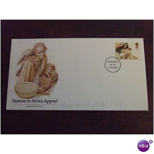 1985 GB Famine in Africa Appeal 31p Bradford cancel