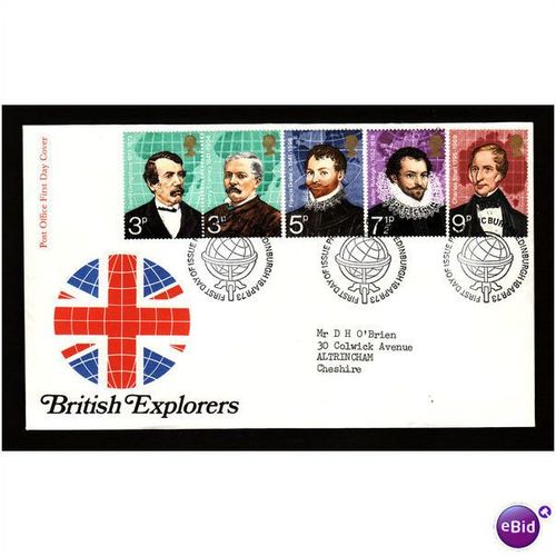 GREAT BRITAIN 1973 BRITISH EXPLORERS FIRST DAY COVER