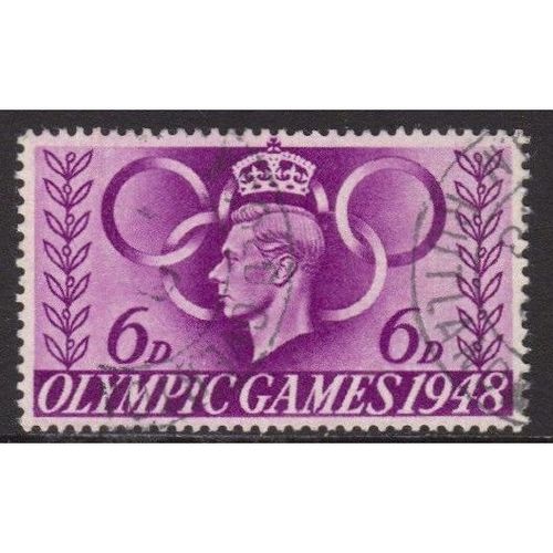 Great Britain GB 1948 Olympic Games 6d Bright Purple Used SG 497 Sc 273 stamp