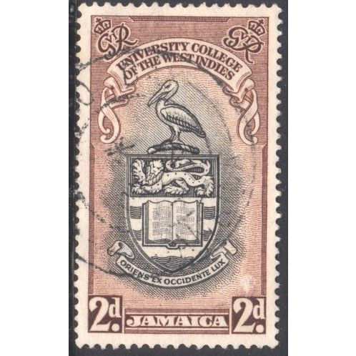 Jamaica 1951 - SG149 - 2d black/brown - University Arms - used
