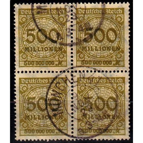 GERMANY REICH [1923] MiNr 0324 AP ( O/used ) [01] 4er