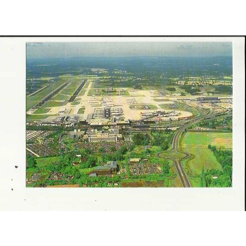 Aviation GATWICK AIRPORT Aerial Postcard by Dennis (623)
