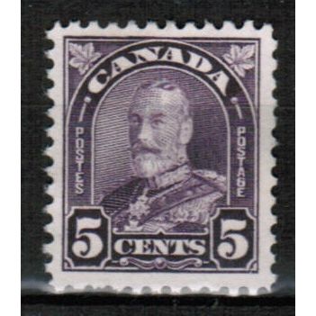 1930 Canada Sc# 169 used very fine - 5c violet George VI Arch
