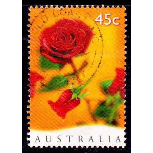 Australia 1997 Roses 45c Used Stamp Valentine