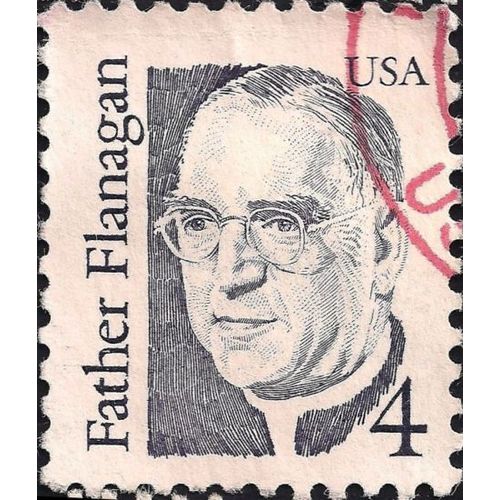 USA, PEOPLE, Father Edward J Flanagan, grey 1986, 4c, #3