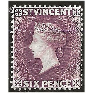 St Vincent 1891 SG57 6d Dull Purple Mounted Mint . ..