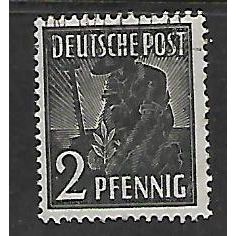 GERMANY 1947 GARDENER 2pf BLACK SG 928 FINE USED