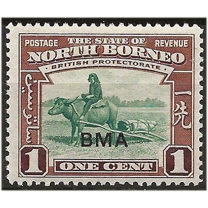 North Borneo 1945 SG320 1c Green & Red-Brown BMA Mounted Mint ..