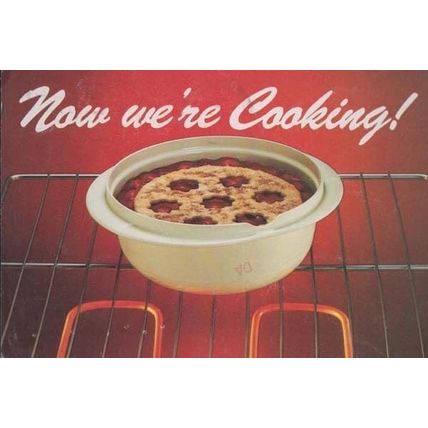 Now We're In Cooking Tupperware Ovenware Advertising Record Breaking Postcard