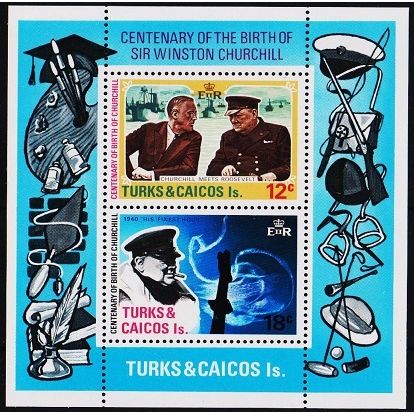 Turks and Caicos Is. 1974 Churchill . Miniature Sheet.S.G.MS432 UM