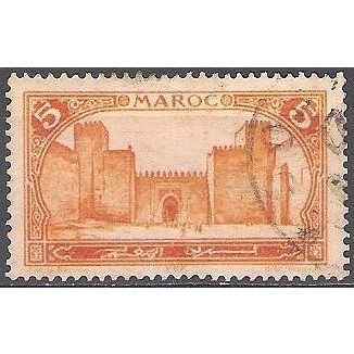 Maroc 1923 Michel 53 O Cote (2005) 0.30 € Fas Bab Segma Cachet rond