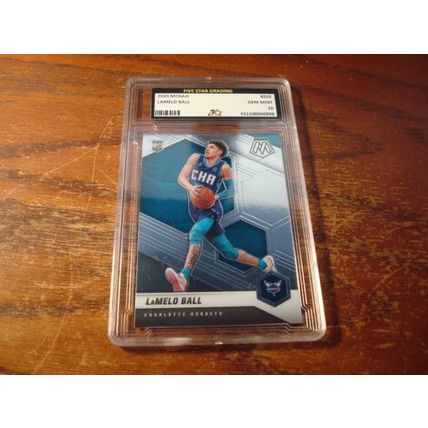2020 Panini Mosaic, Graded Gem Mint 10, LAMELO BALL Rc, Hornets, #202
