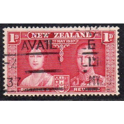 New Zealand 1937 Coronation of King George VI 1d Used