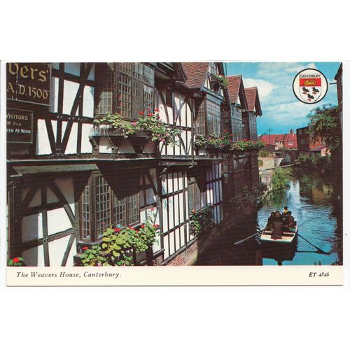 The Weavers House Canterbury Kent Postcard 4846