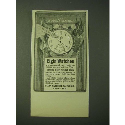 1900 Elgin Watches Ad - The world's standard