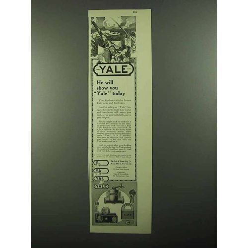 1918 Yale Locks and Hardware Ad - He Will Show You