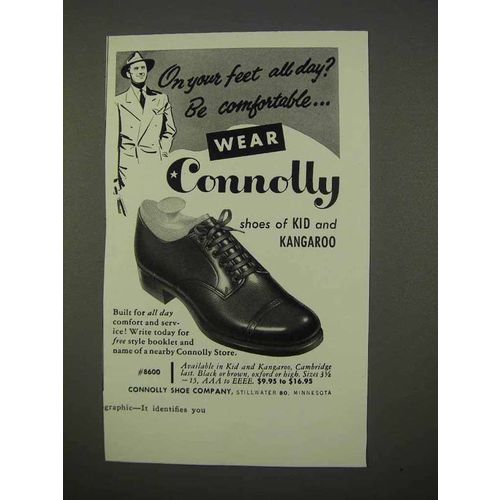 1955 Connolly #8600 Shoe Ad - On Your Feet All Day?