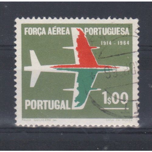 PORTUGAL 1965 50th ANNIV PORTUGESE AIR FORCE 1E VALUE USED