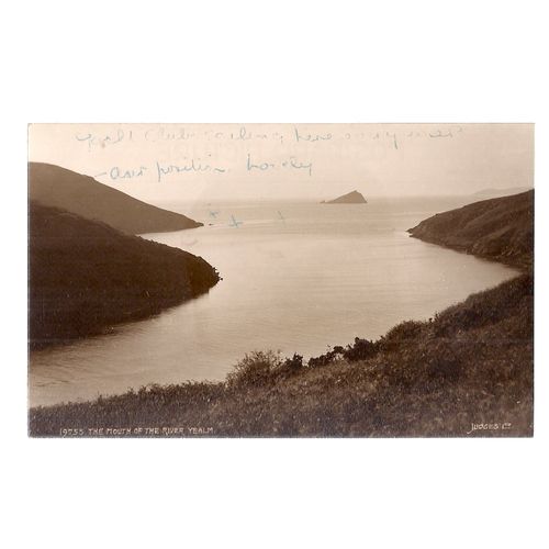 MOUTH OF THE RIVER YEALM, DEVON used vintage postcard =