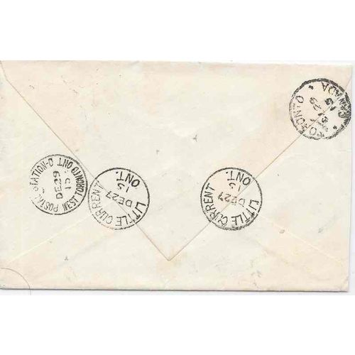 Canada Admiral REGISTERED 1915, Little Current ONT to Toronto ONT