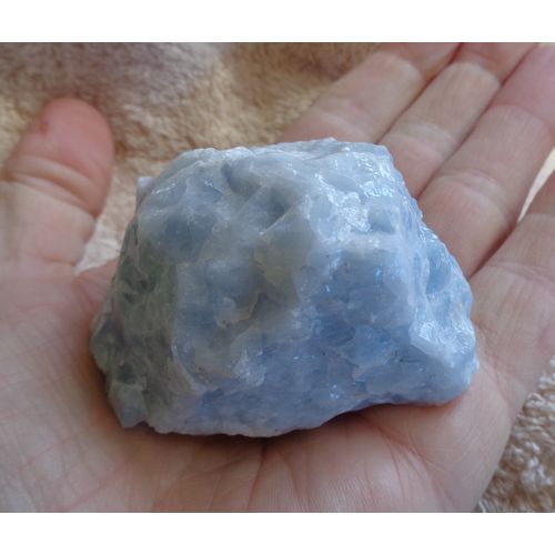 D Blue Calcite Raw Crystal Gemstone 2.5 Inch Energy Work Metaphysical