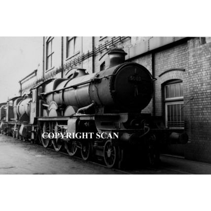 Railway Photograph 5003 GWR ‘LULWORTH CASTLE’ @ SWINDON 55 (1)