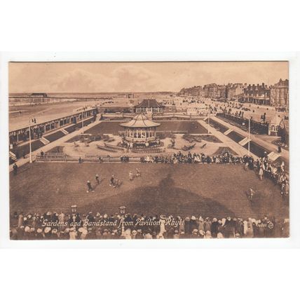 Gardens and Bandstand from the Pavilion Rhyl Postcard 1914 Flintshire