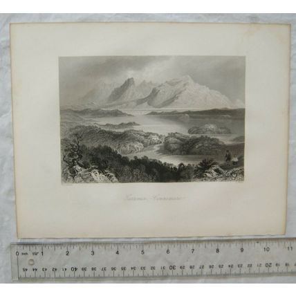 c1842 engraving Garromin, Connemara, Ireland