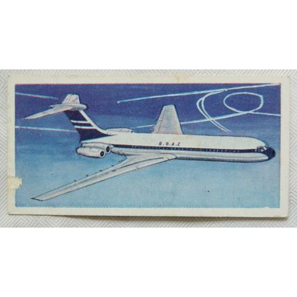 1962 Lyons Tea card Wings Across the World No. 9 Vickers-Armstrong VC 10