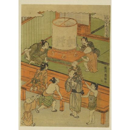 The Seventh Month July Twelve Months Japan Toyomasa Painting Postcard