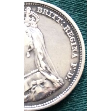 Queen Victoria 1887 Shilling .925 Sterling Silver Coin Collectable Coin