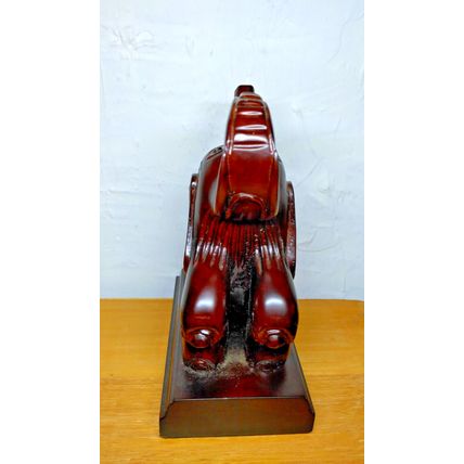 Indonesian/Mahogany Wood Elephant Sitting Sculpture/Carving Selamat Designs