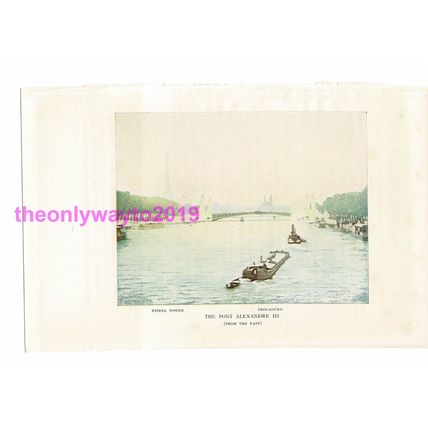 Pont Alexandre III, Paris, France, Book Illustration, c1918