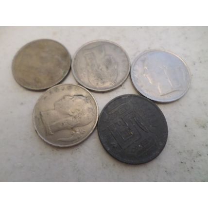 Belgium - 20 differently dated - 5 franc coins