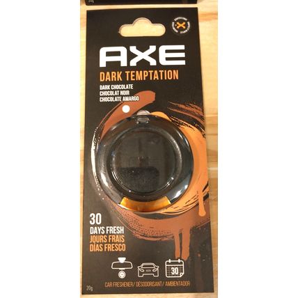 (4) Axe Dark Temptation Hanging 3D Disc Dark Chocolate Car Air Fresheners