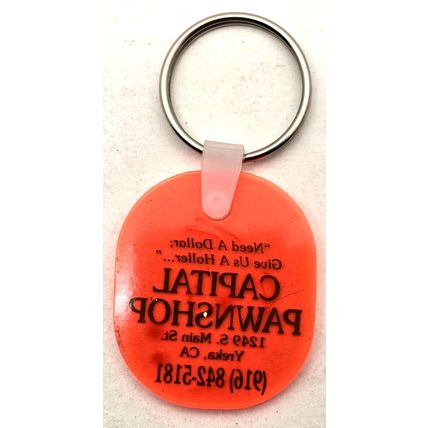 Capital Pawnshop Keychain Yreka Siskiyou County CA. Vintage Advertising (B17)