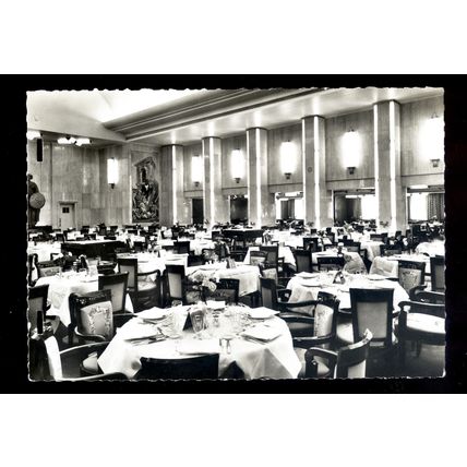 LS3850 - French Line Liner - Liberte - Dining Room Silver Service -postcard 6x4"