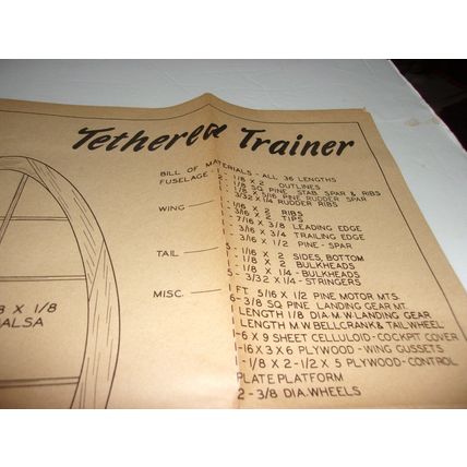 Air Trails Magazine Annual 1944 Tethered Trainer Plan Control Line