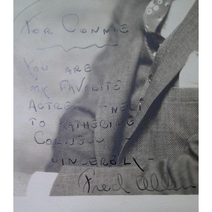Vintage Fred Allen original Hand Signed and inscribed Photo